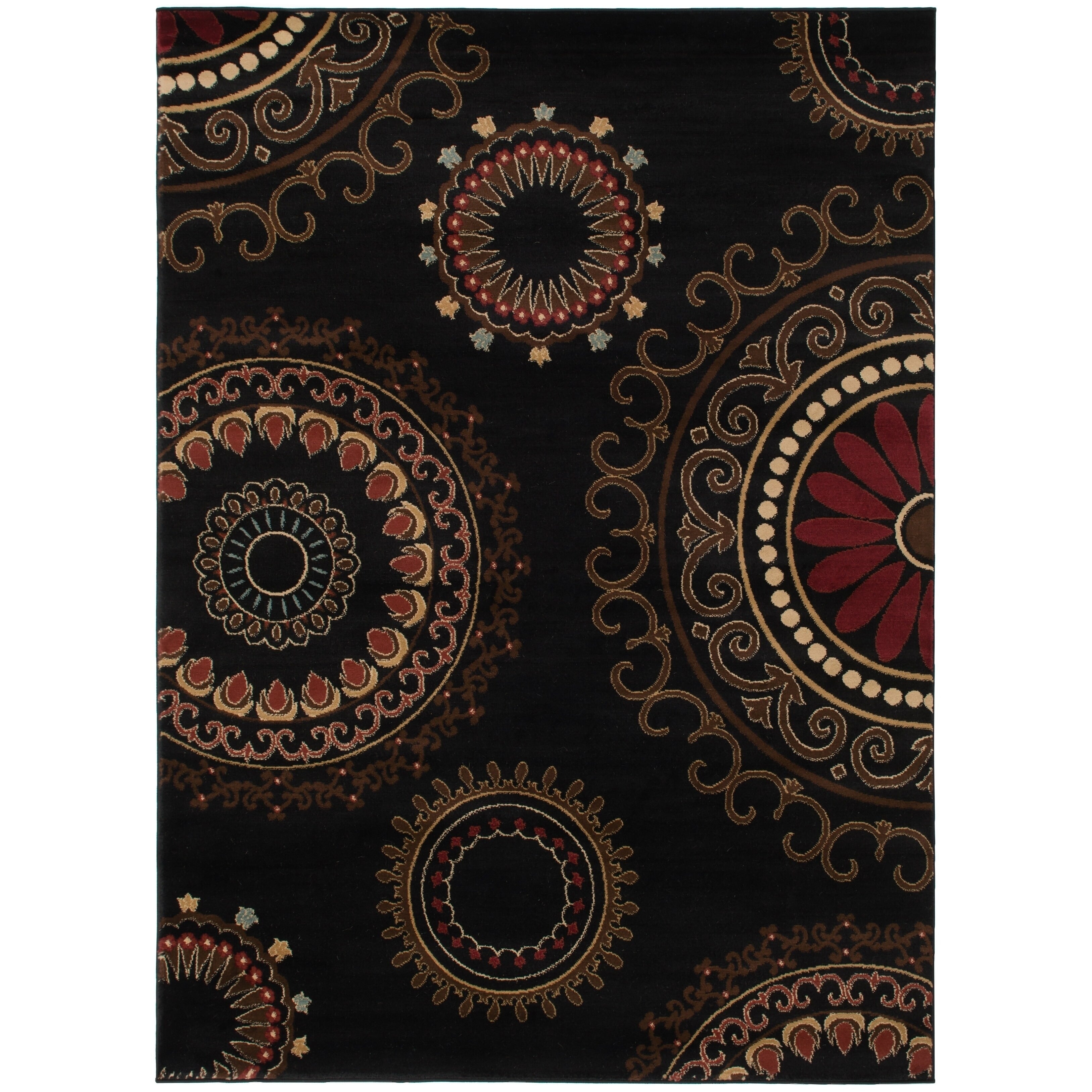 Contemporary Kaleidoscope Beige Area Rug 53 X 73