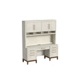 Contemporary Laminate Wood Hutch With Doors Storage Hutch Office Storage Fully Assembled White