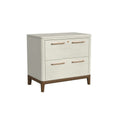 Contemporary Laminate Wood Lateral File Office Storage File Drawer Fully Assembled White