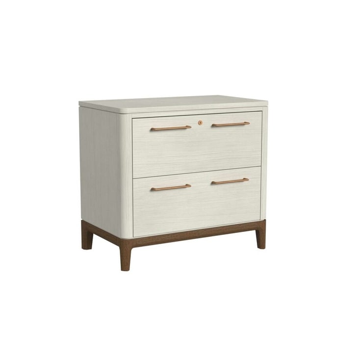 Contemporary Laminate Wood Lateral File Office Storage File Drawer Fully Assembled White