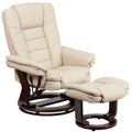 Copper Grove Gunnison Beige Leather Recliner