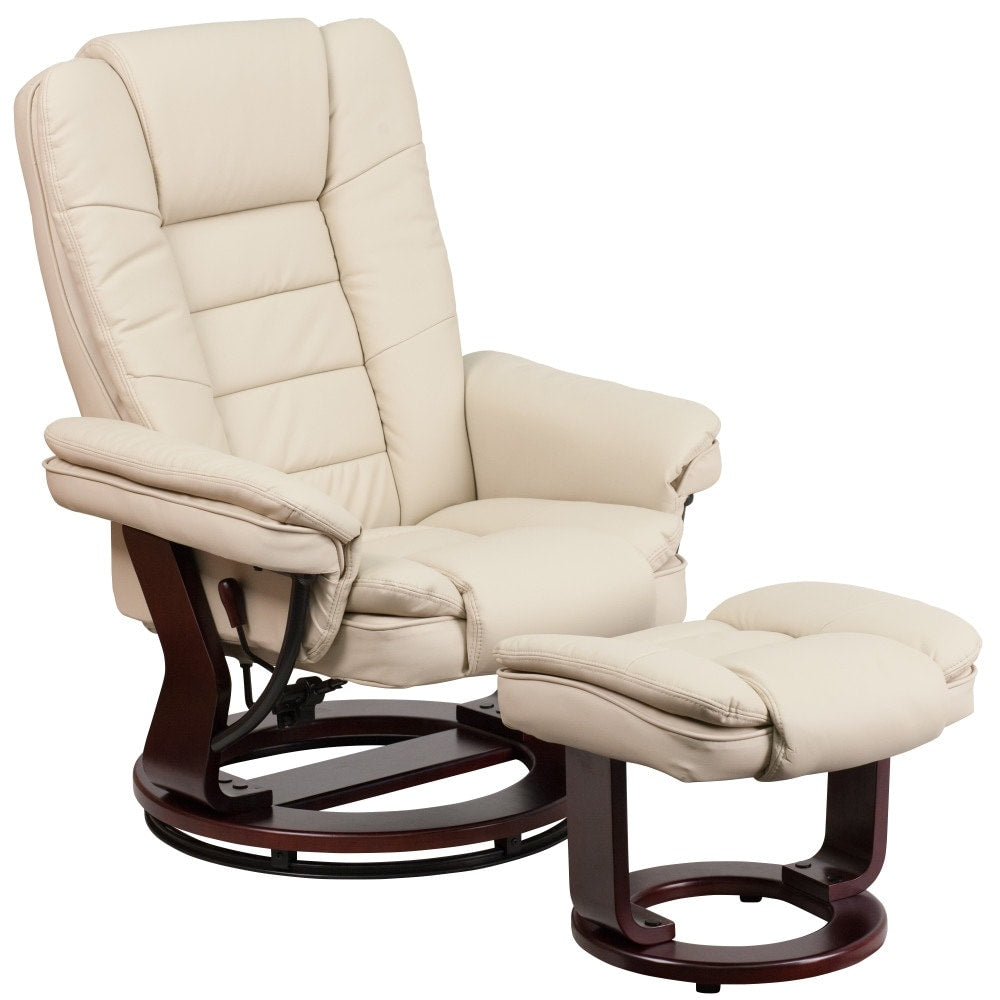 Copper Grove Gunnison Beige Leather Recliner