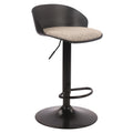 Contemporary Metal And Fabric Adjustable Air Lift Stool Set Of 2