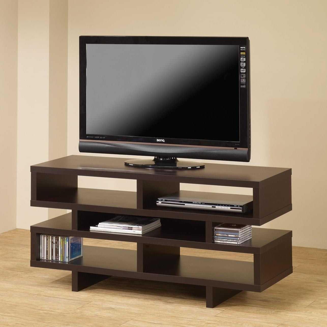 Contemporary Modern Design Cappuccino Display Tv Console