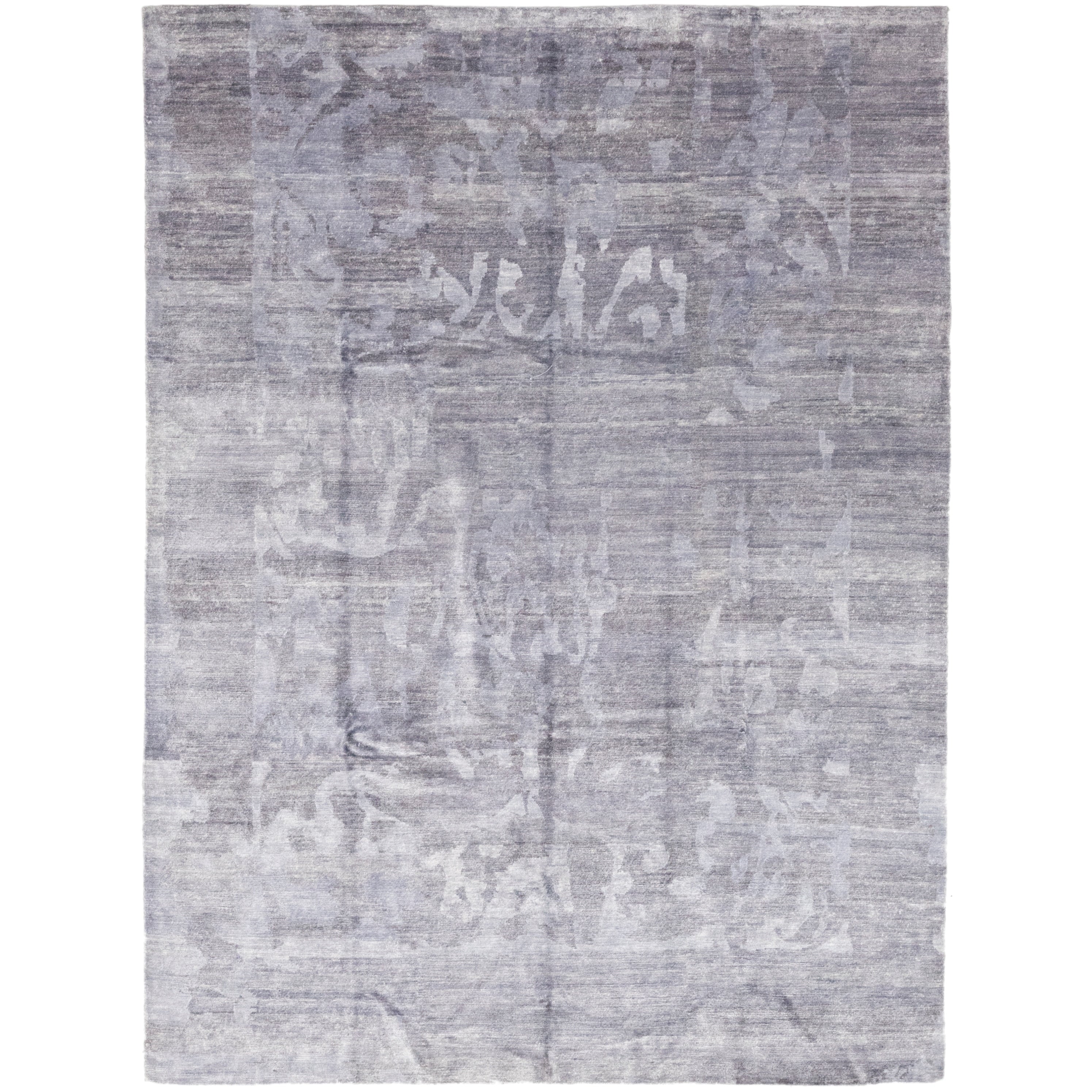 Contemporary Modern One Of A Kind Hand Knotted Area Rug 9 X 12