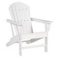 Contemporary Plastic Adirondack Chair With Slatted Back White