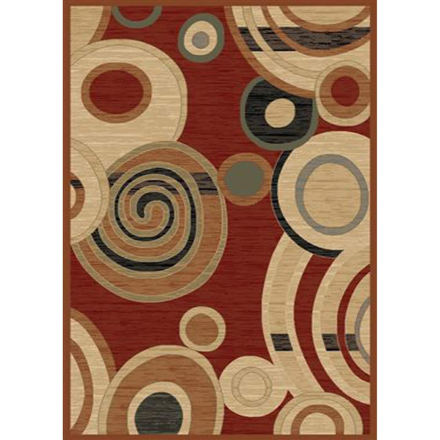 Contemporary Ritz Claret Area Rug