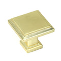 Contemporary Roma Knob Brushed Champagne Gold Finish Cabinet Handle Case Of 5