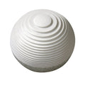 Contemporary Sandstone Polished Ball With Step Carved Lines White