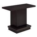 Contemporary Sofa Table With Pedestal Base Cappuccino Brown
