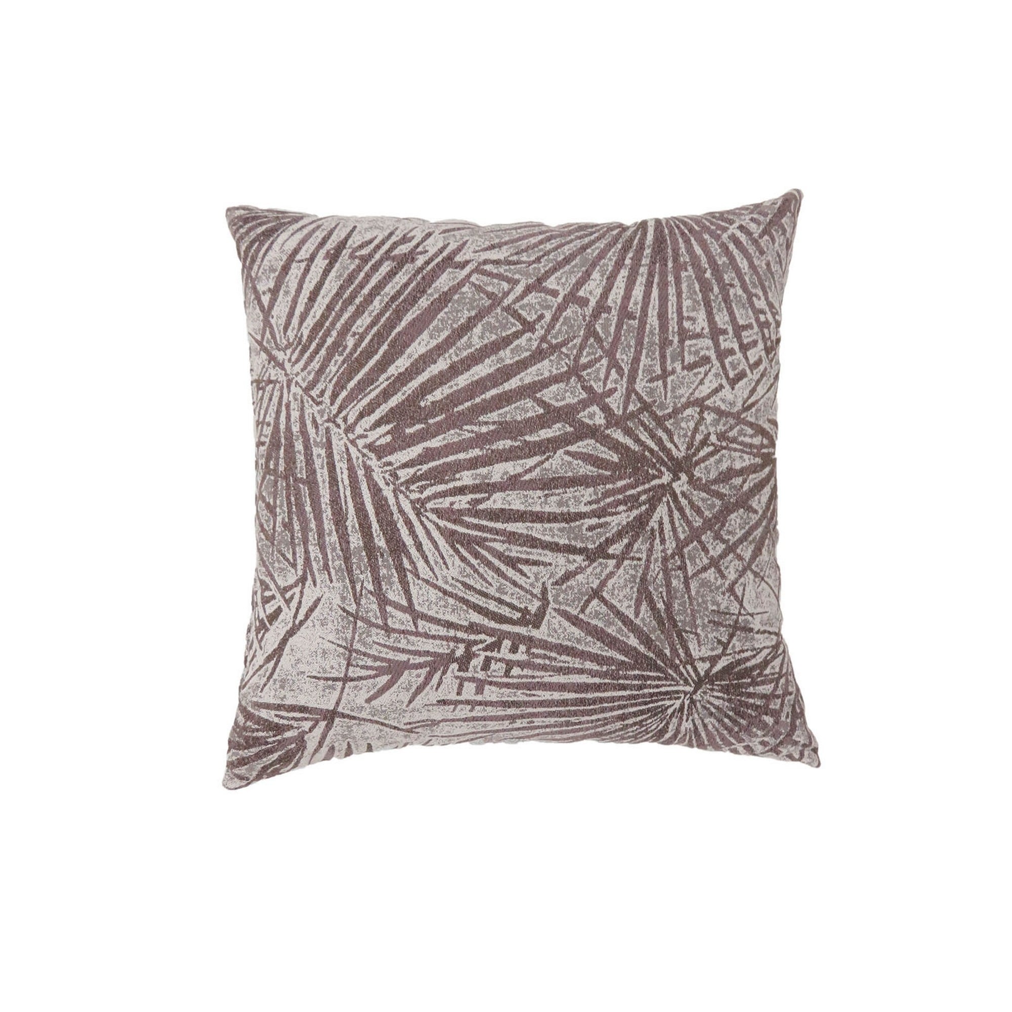 Contemporary Style Palm Leaves Designed Set Of 2 Throw Pillows Brown