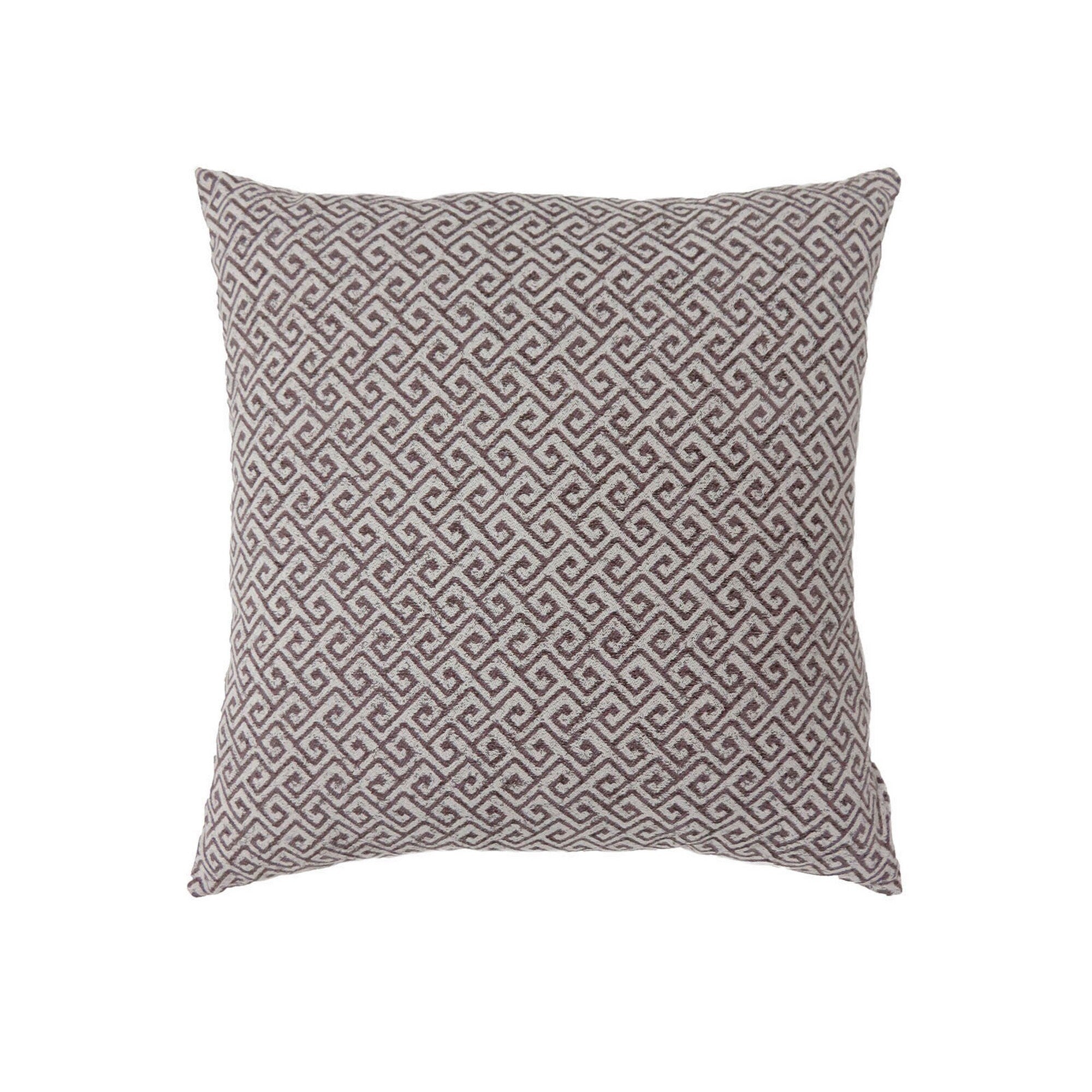 Contemporary Style Small Diagonal Patterned Set Of 2 Throw Pillows Brown