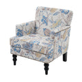 Contemporary Style Tufted Club Chair With Smooth Upholstery And Beautifully Turned Legs