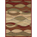 Contemporary Surf Ivory Area Rug Blue 53 X 73