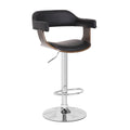 Contemporary Swivel Adjustable Oak Wood Barstool Set Of 3