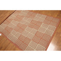 Contemporary Teracota Beige Machine Made Indoor Outdoor Turkish Dhurry Rug Multi Color
