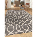 Grey Soft Contemporary Trellis Indoor Runner Rug 2 X 72 Runner