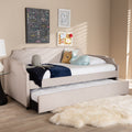 Contemporary Twin Size Daybed With Roll Out Trundle Guest Bed
