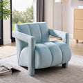 Contemporary Velvet Accent Armchair 28.25 W X 32.75 D X 28 H