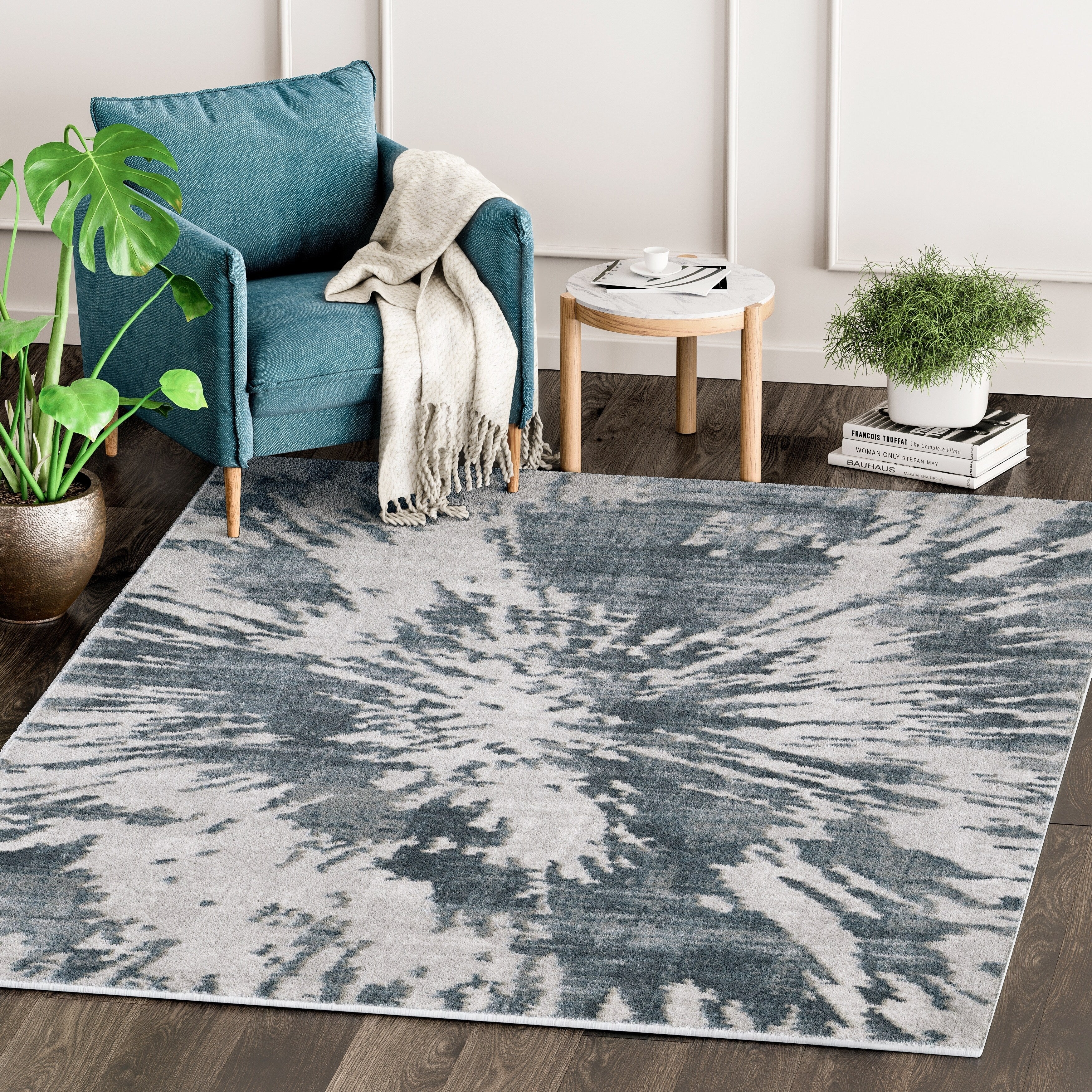 Contemporary Vista Grey Abstract Indoor Rug 710 X 102