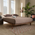 Carson Carrington Ulva Walnut Wood Platform Bed Frame