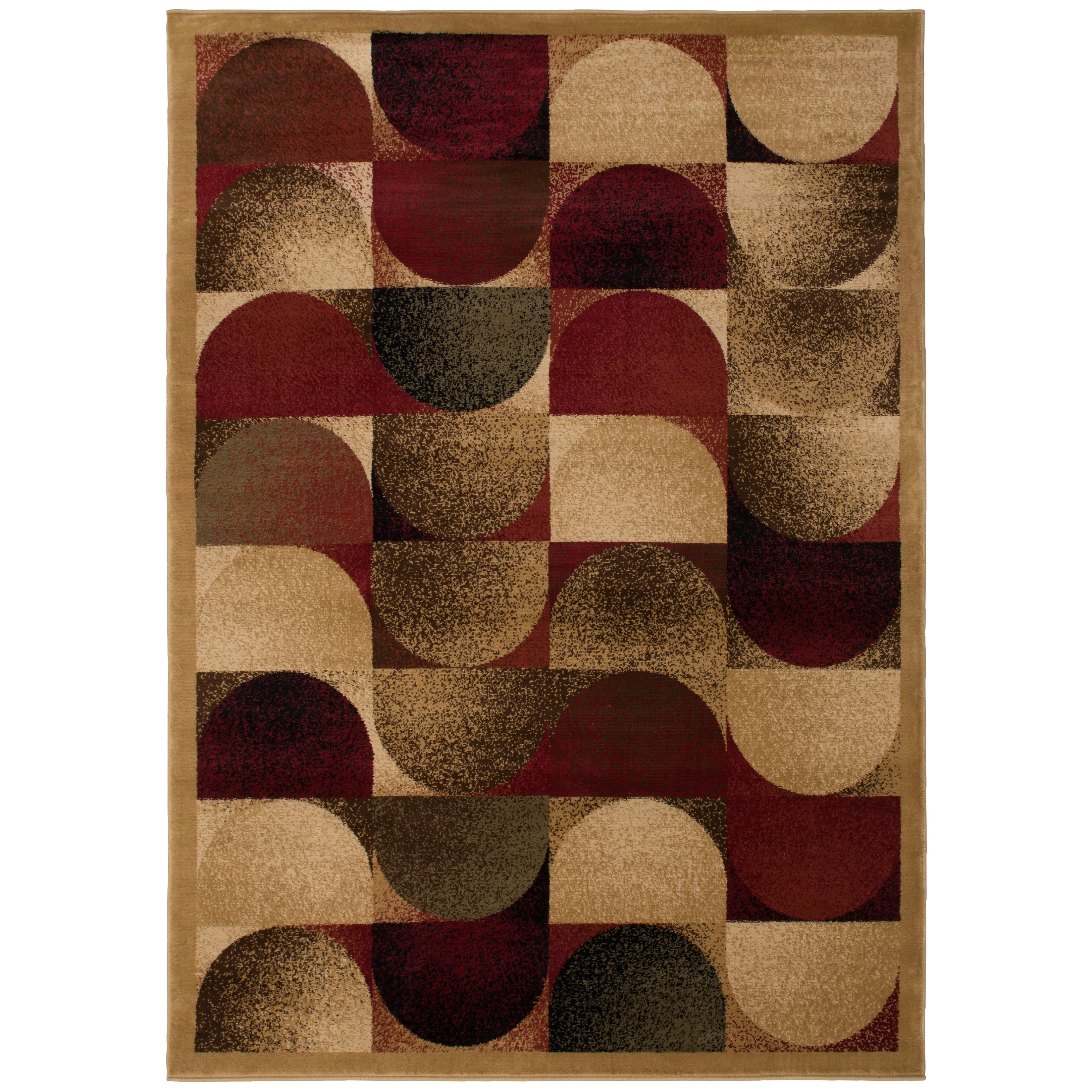 Contemporary Waves Multi Colored Area Rug 53 X 73 Multi