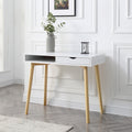 Contemporary White Austin Home Office Desk With Storage Drawers