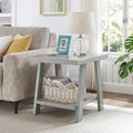 Contemporary Wood Shelf End Table 24 W X 22 D X 23 H