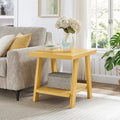 Contemporary Wood Shelf End Table 24 W X 22 D X 23 H