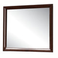 Contemporary Wooden Mirror With Rectangular Shape Brown And Silver