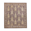 Contemporary Hand Knotted New Zealand Wool Eggplant Area Rug