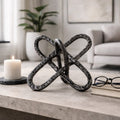 Contemporay Metal Round Edge Jack Decorative Object 9.0