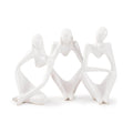 Contentment Ceramic Sculpture Set Of 3 16.5H X 6.5W X 3.5D