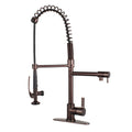 Continental Single Handle Pre Rinse Kitchen Faucet In Matte Black