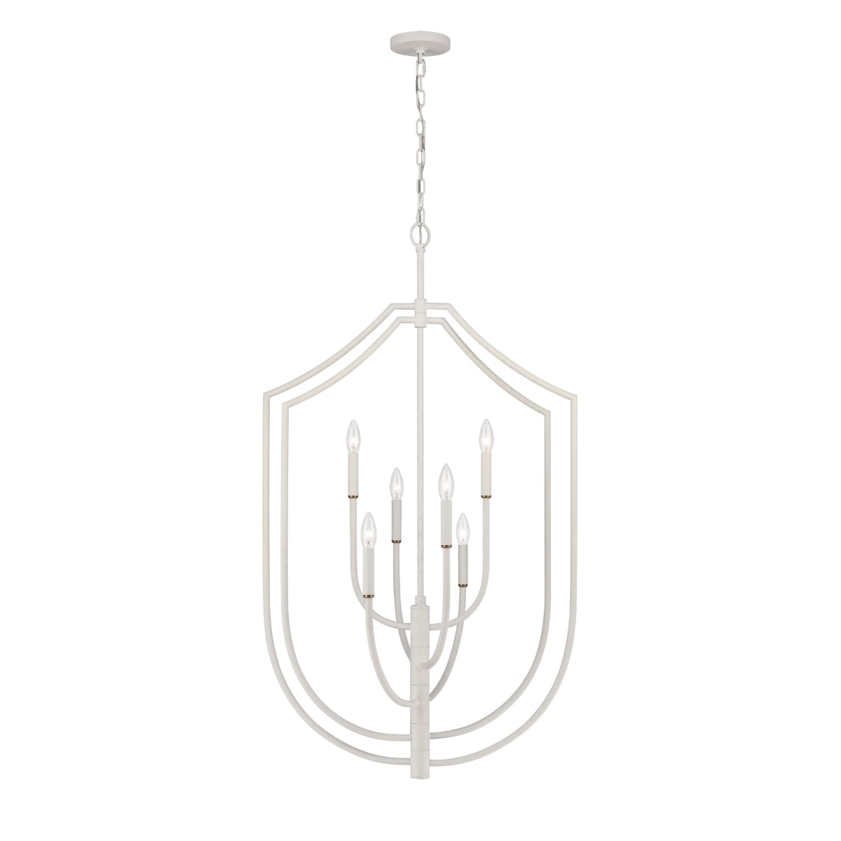 Continuance 26 Inch Wide 6 Light Pendant In White Coral
