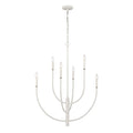 Continuance 30 Inch Wide 6 Light Chandelier In White Coral 30In W X 30In D X 38In H