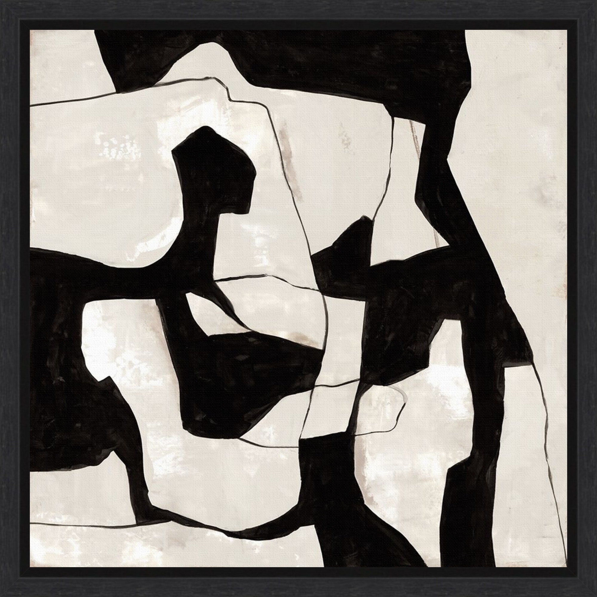 Contrasting Shapes Motion Ii By Hannah Dawson Framed Canvas Wall Art Print