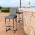 Conway Outdoor Wicker Barstool Set Of 2 By Christopher Knight Home