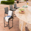 Conway Outdoor Wicker Barstool Set Of 4 By Christopher Knight Home