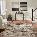 Cool Grey Spice Abstract Area Rug