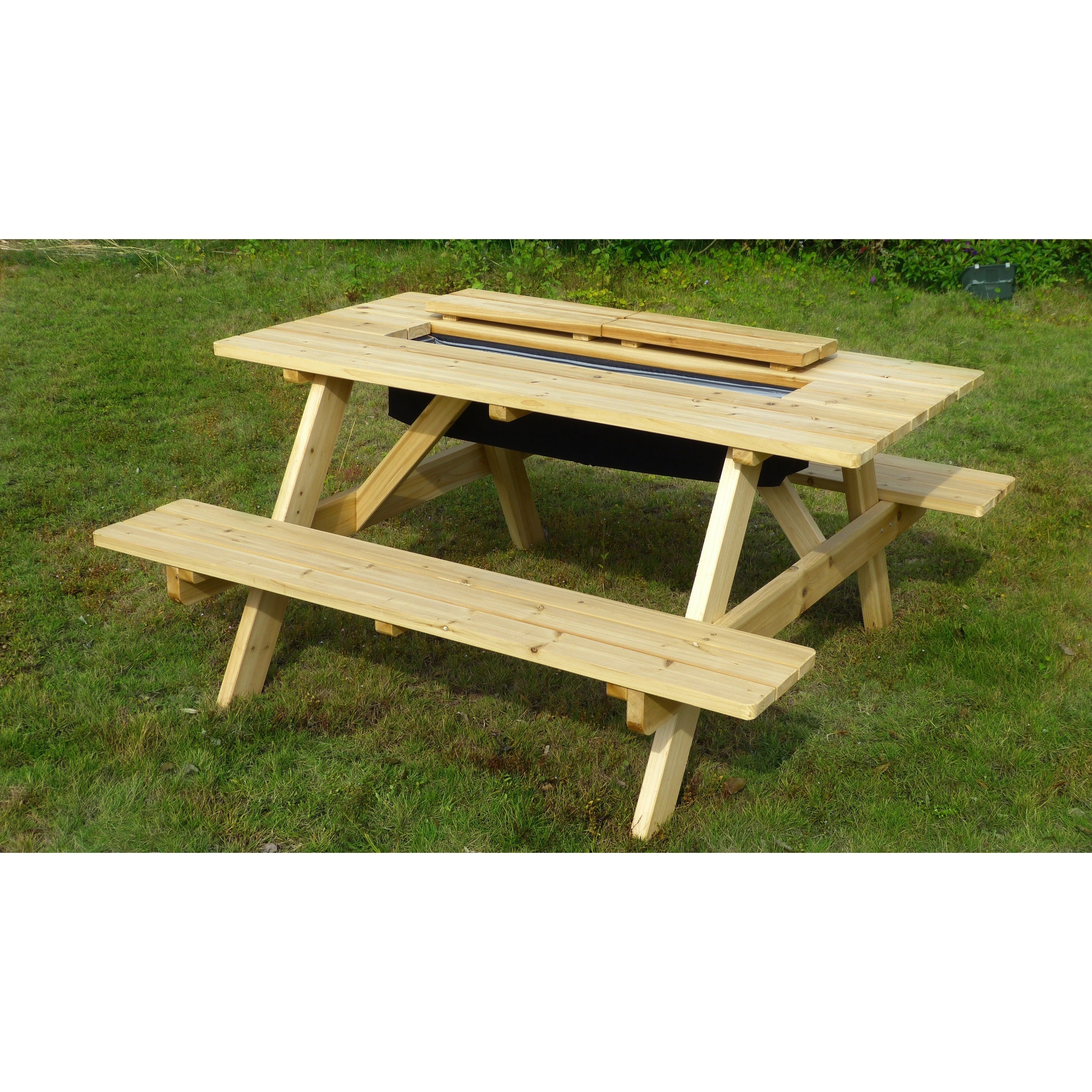 Havenside Home Sorrento Wood Cooler Picnic Table