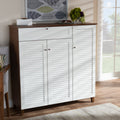 Coolidge Modern And Contemporary 11 Shelf Shoe Cabinet With Drawer
