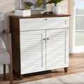 Coolidge Modern And Contemporary 4 Shelf Shoe Cabinet With Drawer