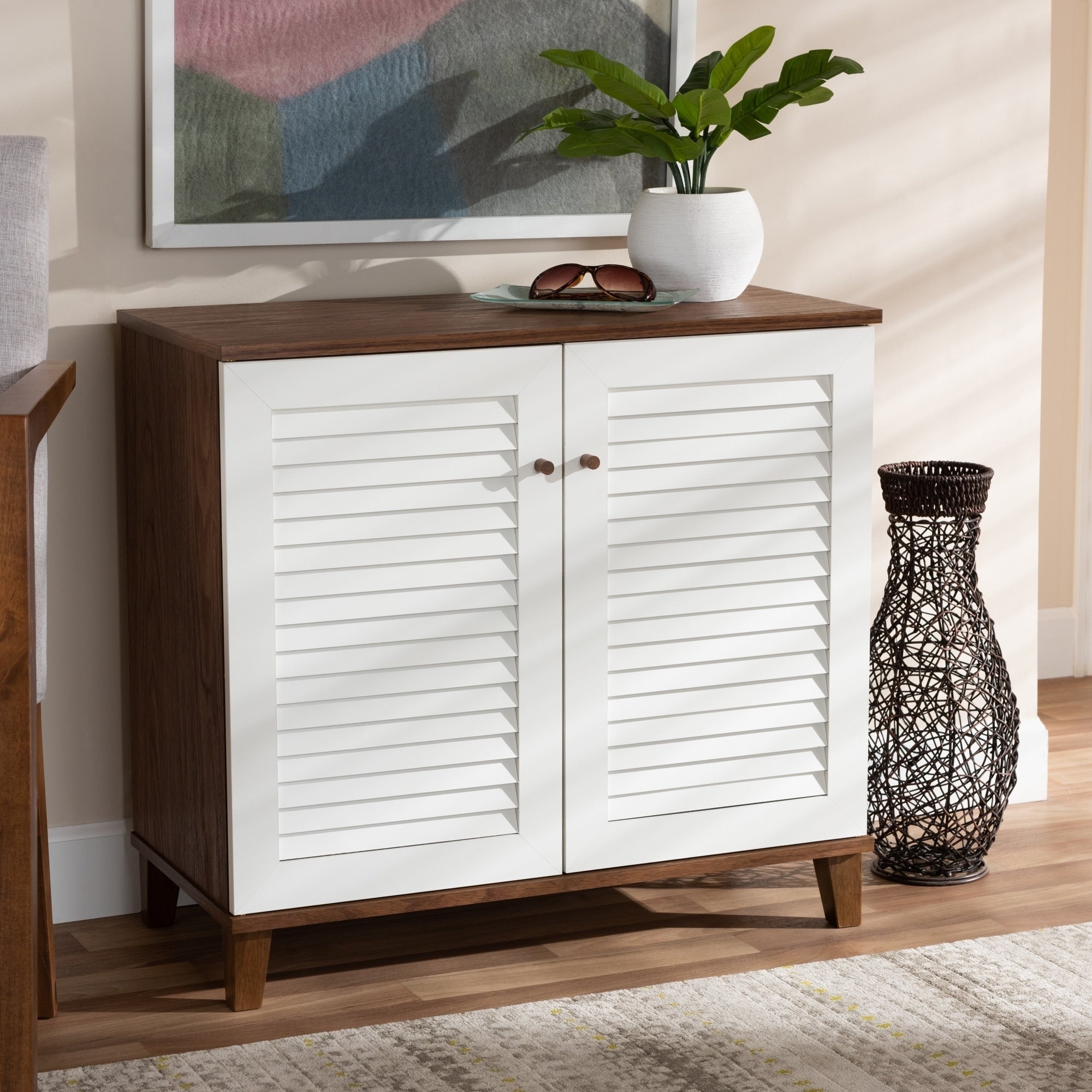 Coolidge Modern And Contemporary 4 Shelf Shoe Storage Cabinet