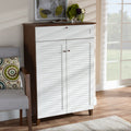 Coolidge Modern And Contemporary 5 Shelf Shoe Cabinet With Drawer