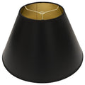 Conical Lamp Shade Black Parchment With Gold Liner 12 To 14 Bottom Size