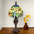 Copper Grove Blandford 11.5 Inch Tiffany Style Stained Glass Sunflower Blossoms Lamp