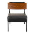 Copper Grove Ahrensburg Faux Leather And Walnut Wood Accent Chair