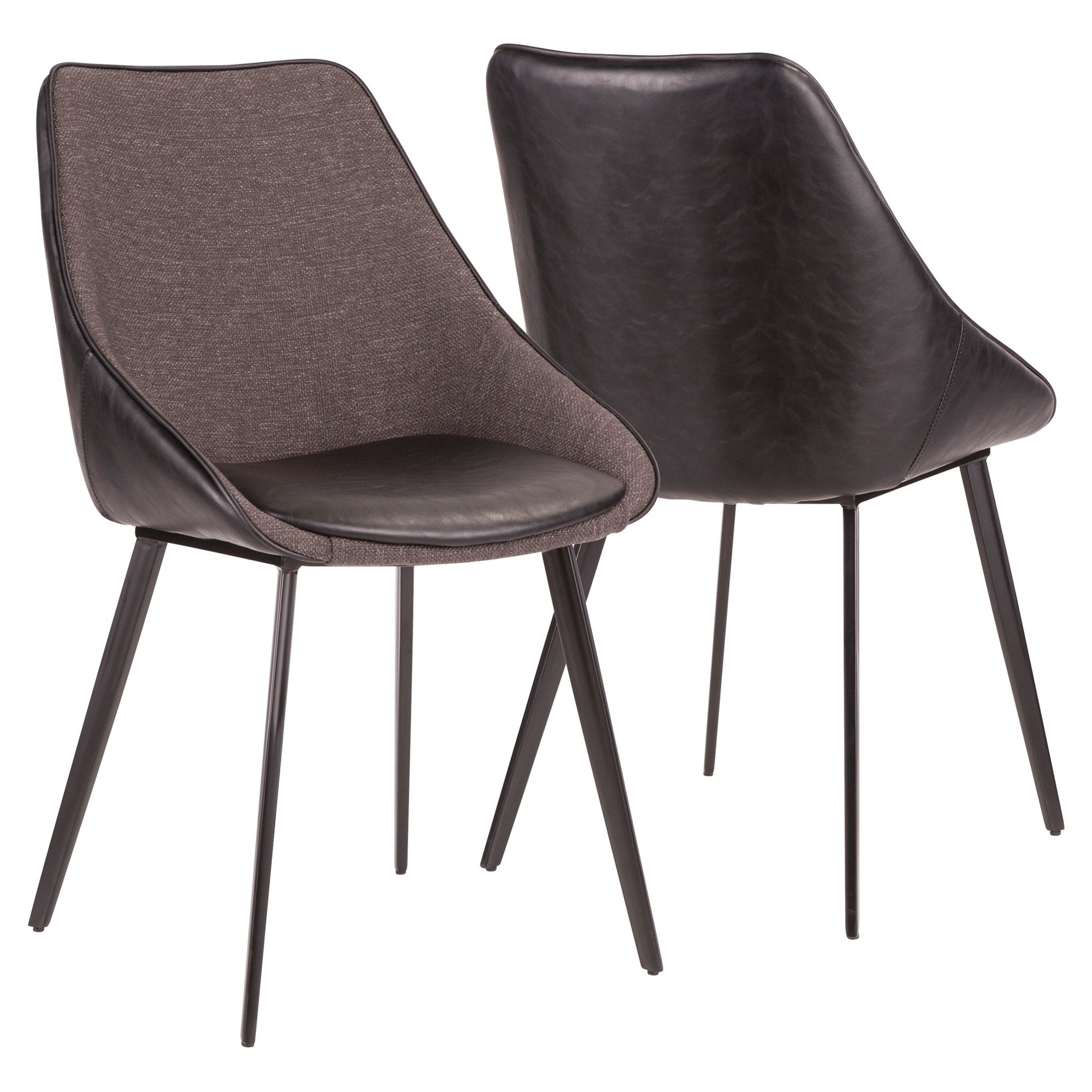 Copper Grove Aken Fabric And Faux Leather Chairs Set Of 2