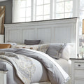 Allyson Park Wirebrushed White King Panel Headboard